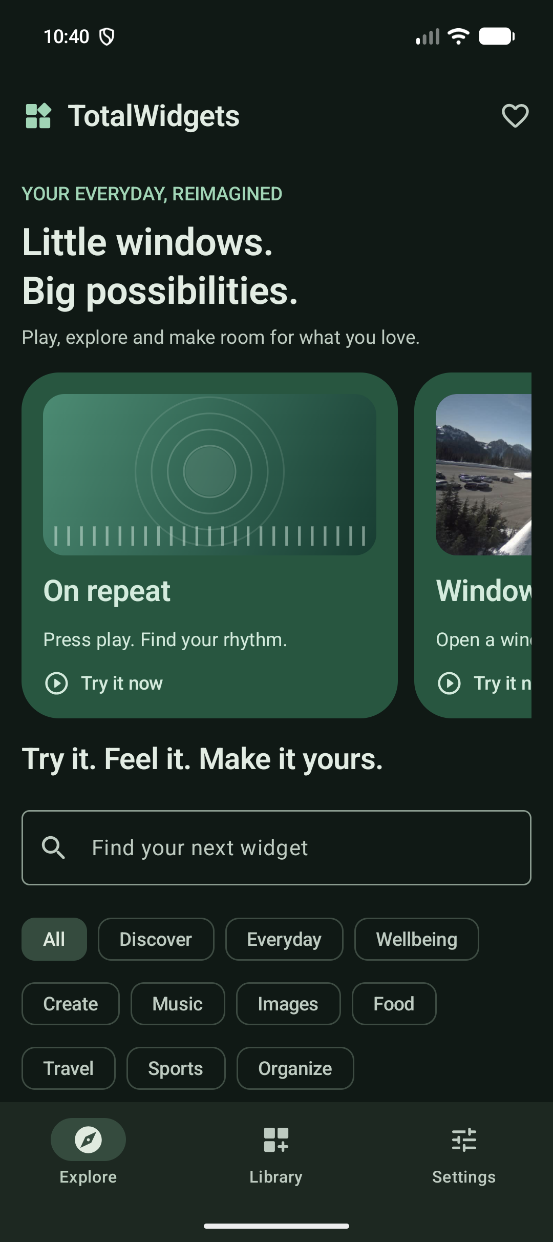 Total Widgets: Find your next widget